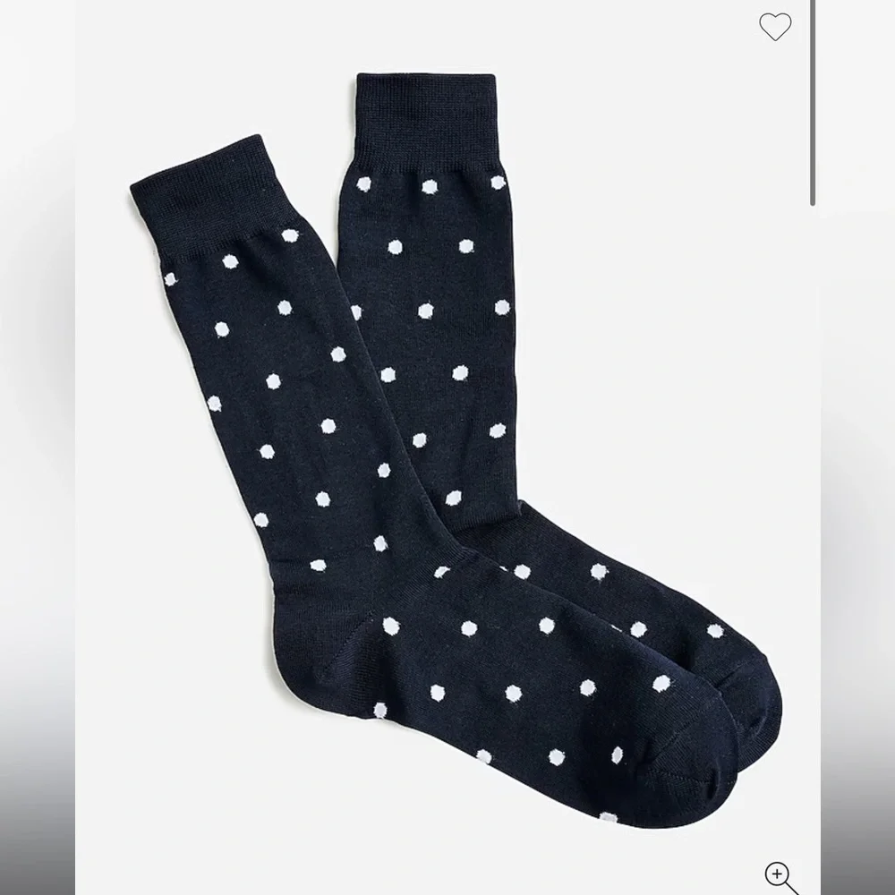 J.Crew Dress socks in dots